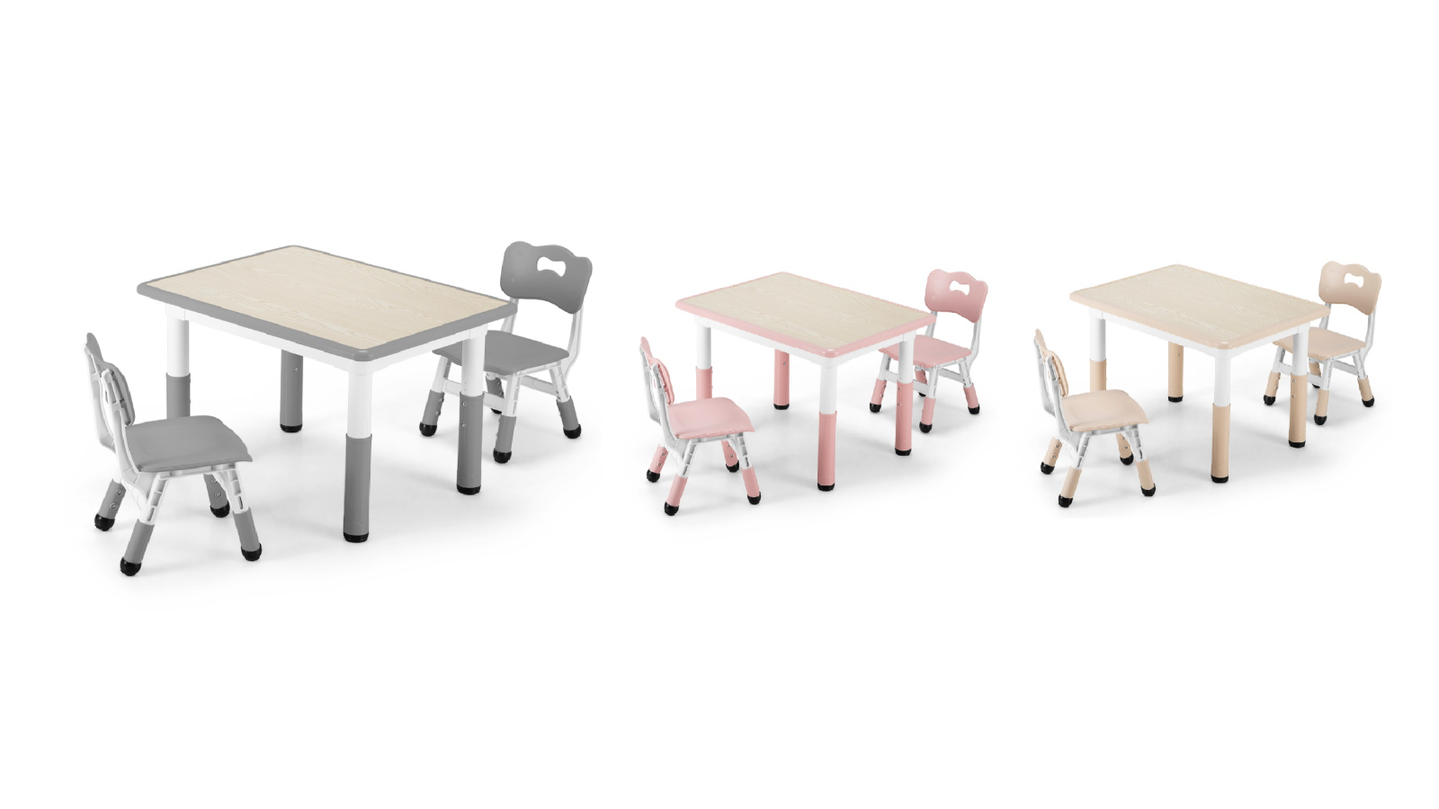 PlayPals 60 x 60cm Kids Table Chair Set