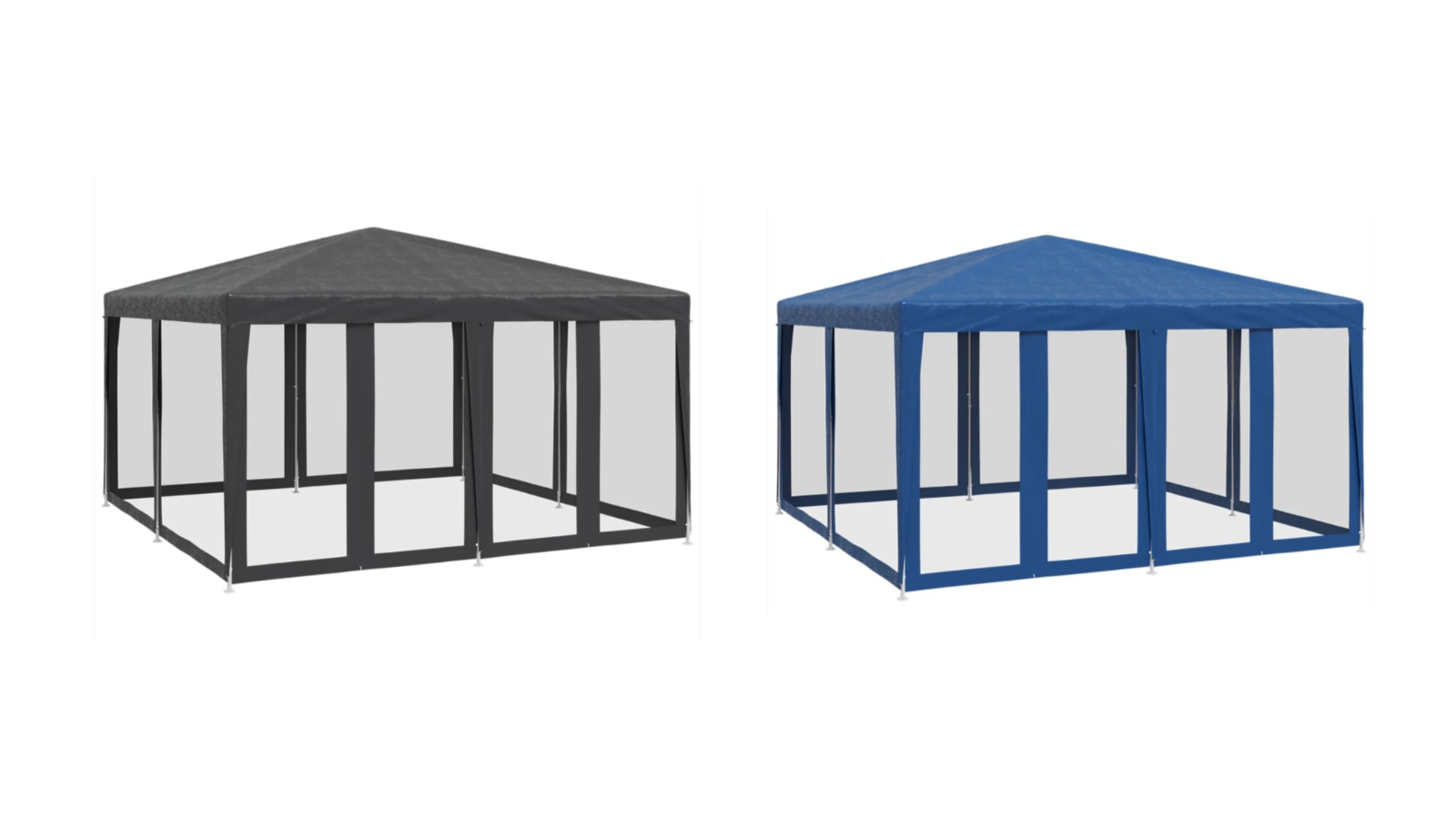 vidaXL HDPE 4 x 4metre Party Tent with 8 Mesh Sidewall