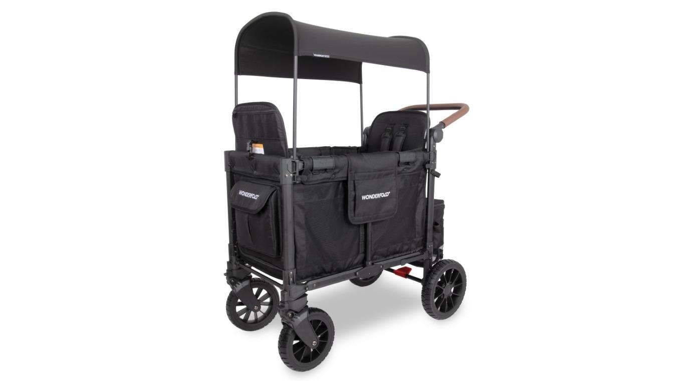 Wonderfold W2 Luxe Pro Stroller Double Wagon - Jet Black