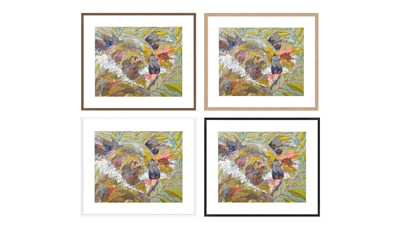 La Grolla Koala Collage I Frame Wall Art