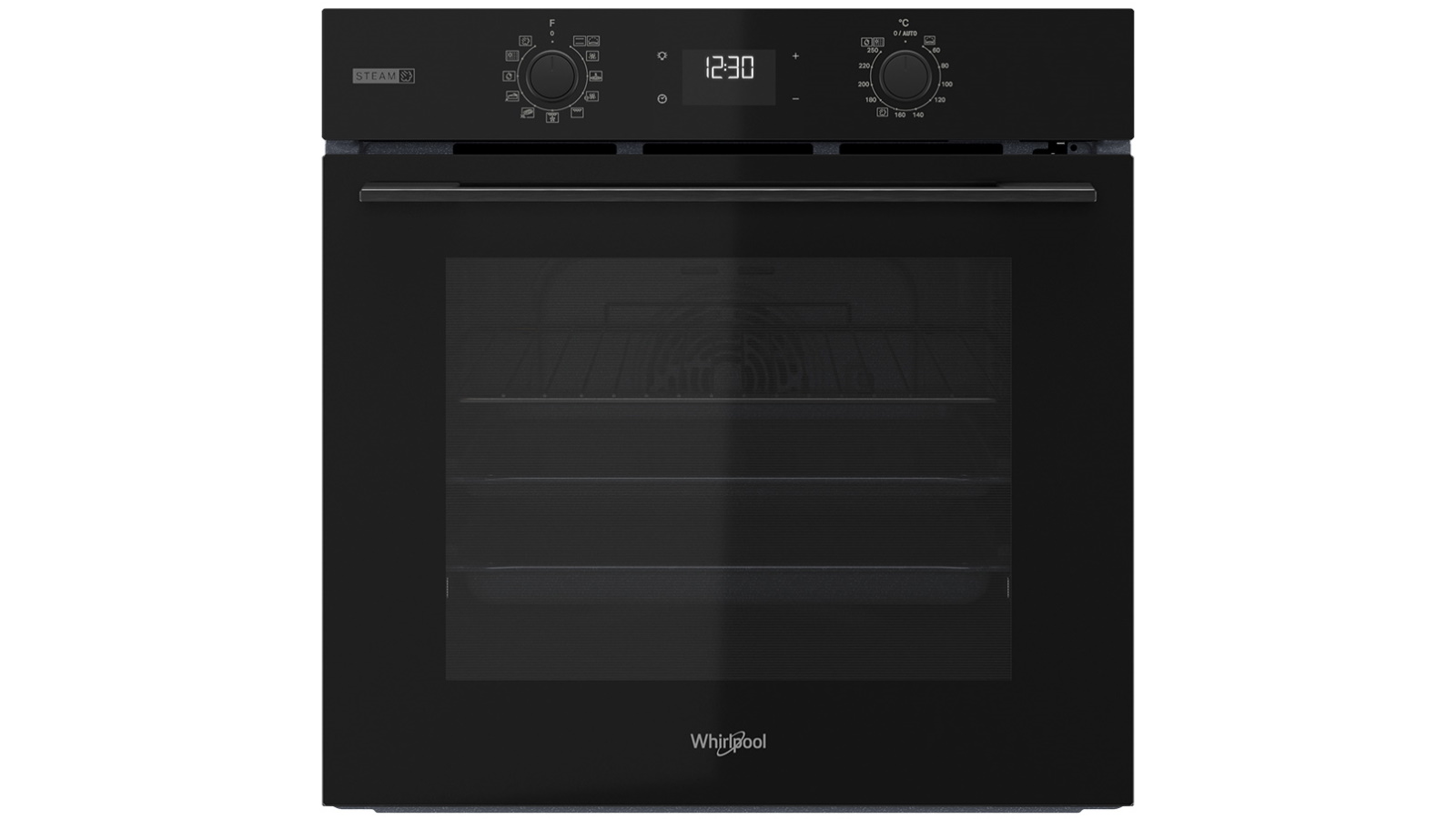 Whirlpool 600mm W4 Gentle Steam & Pyrolytic Oven - Black