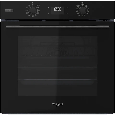 Whirlpool 600mm W4 Gentle Steam & Pyrolytic Oven - Black
