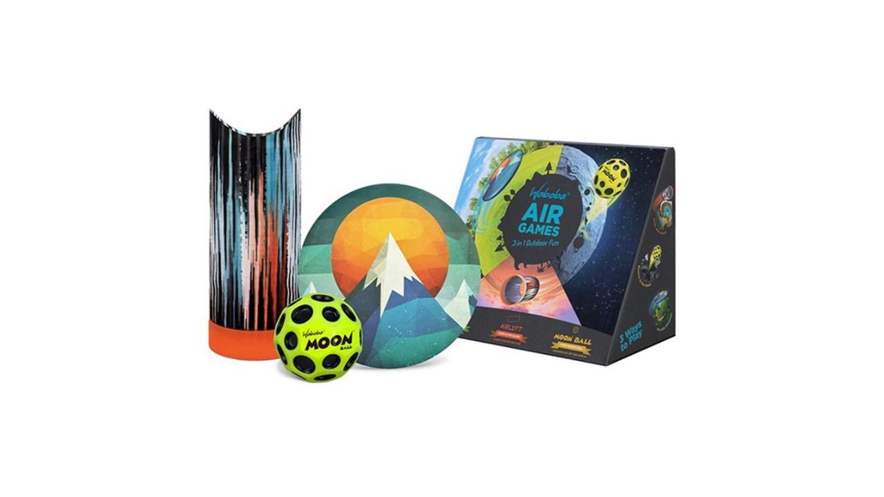 Waboba Air Games 3-in-1 Outdoor Fun Kids Toy Wingman/Moon Ball/Airlyft Set