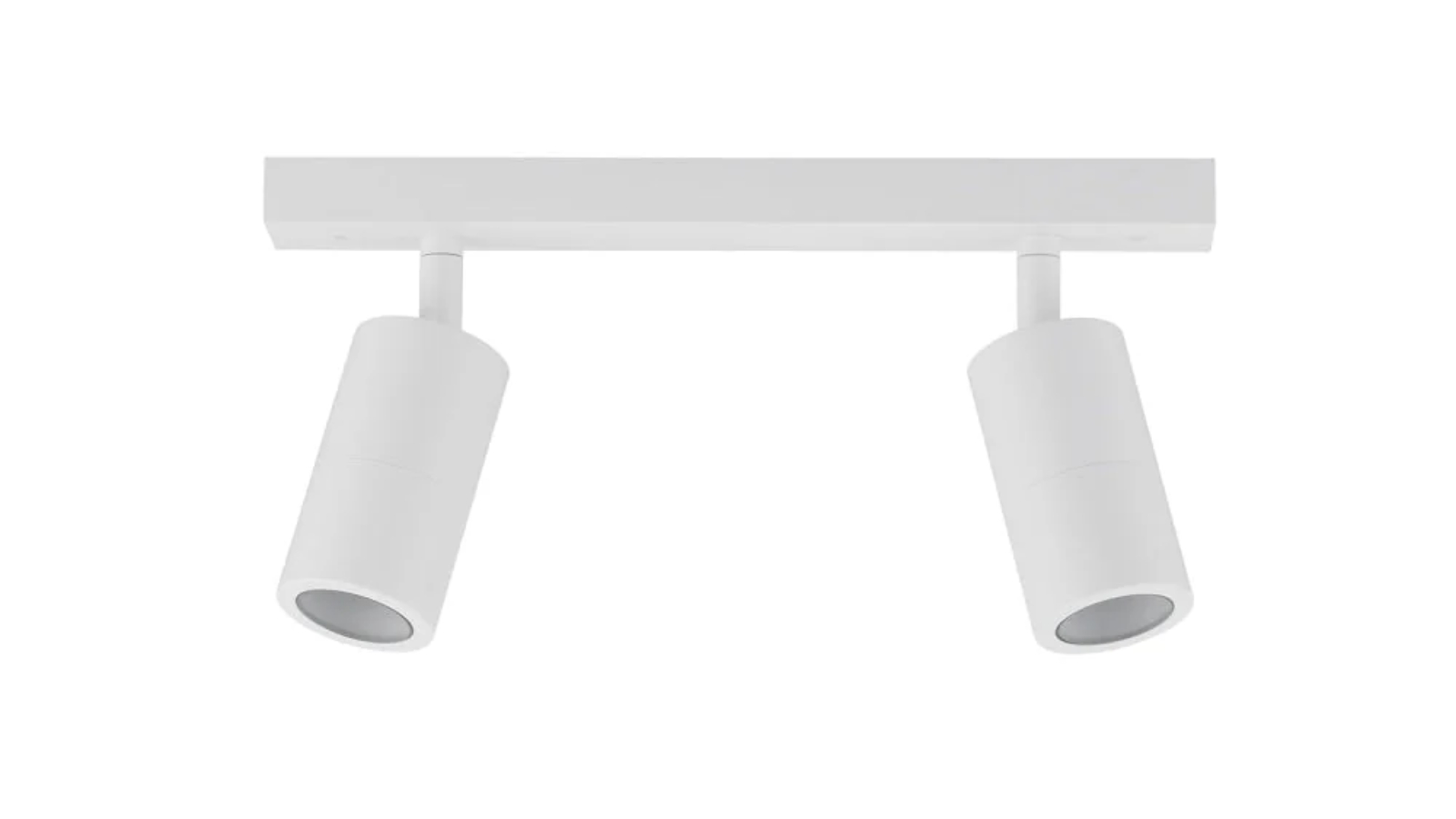 IP44 2 Heads Adjustable GU10 Rectangular Bar Pillar Light - White