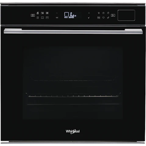 Whirlpool 600mm W7 6th Sense Steam & Pyrolytic Oven - Black