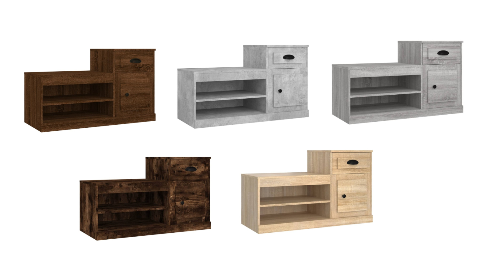 vidaXL 100 x 42 x 60cm Engineered Wood Shoe Cabinet