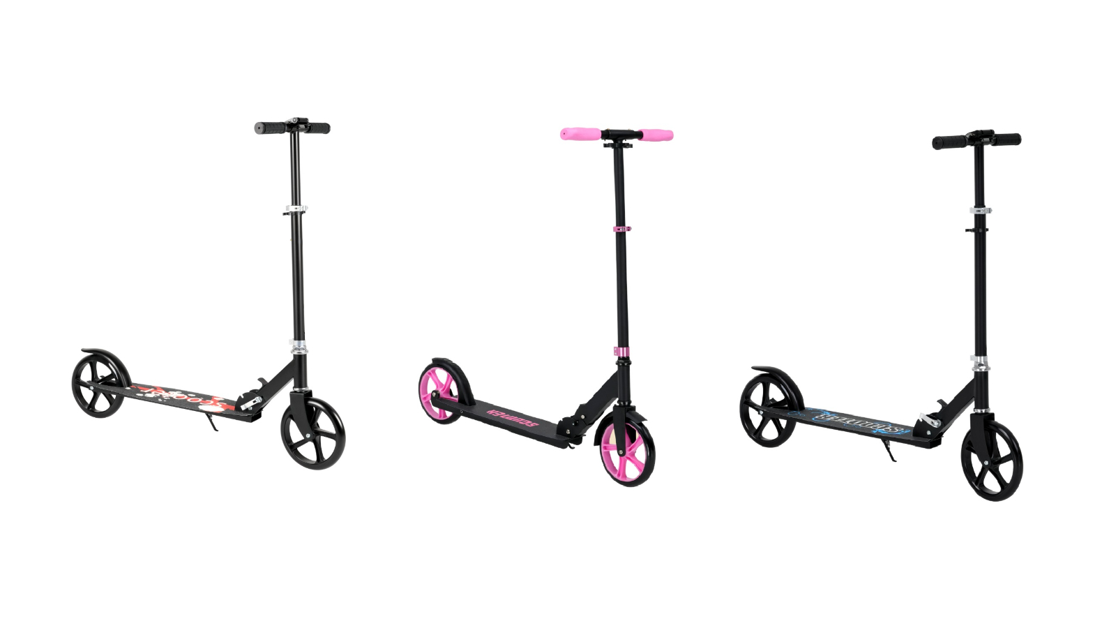 Advwin 20cm Load 100kg 3 Adjustable Height Folding Kick Scooter for Age 6+