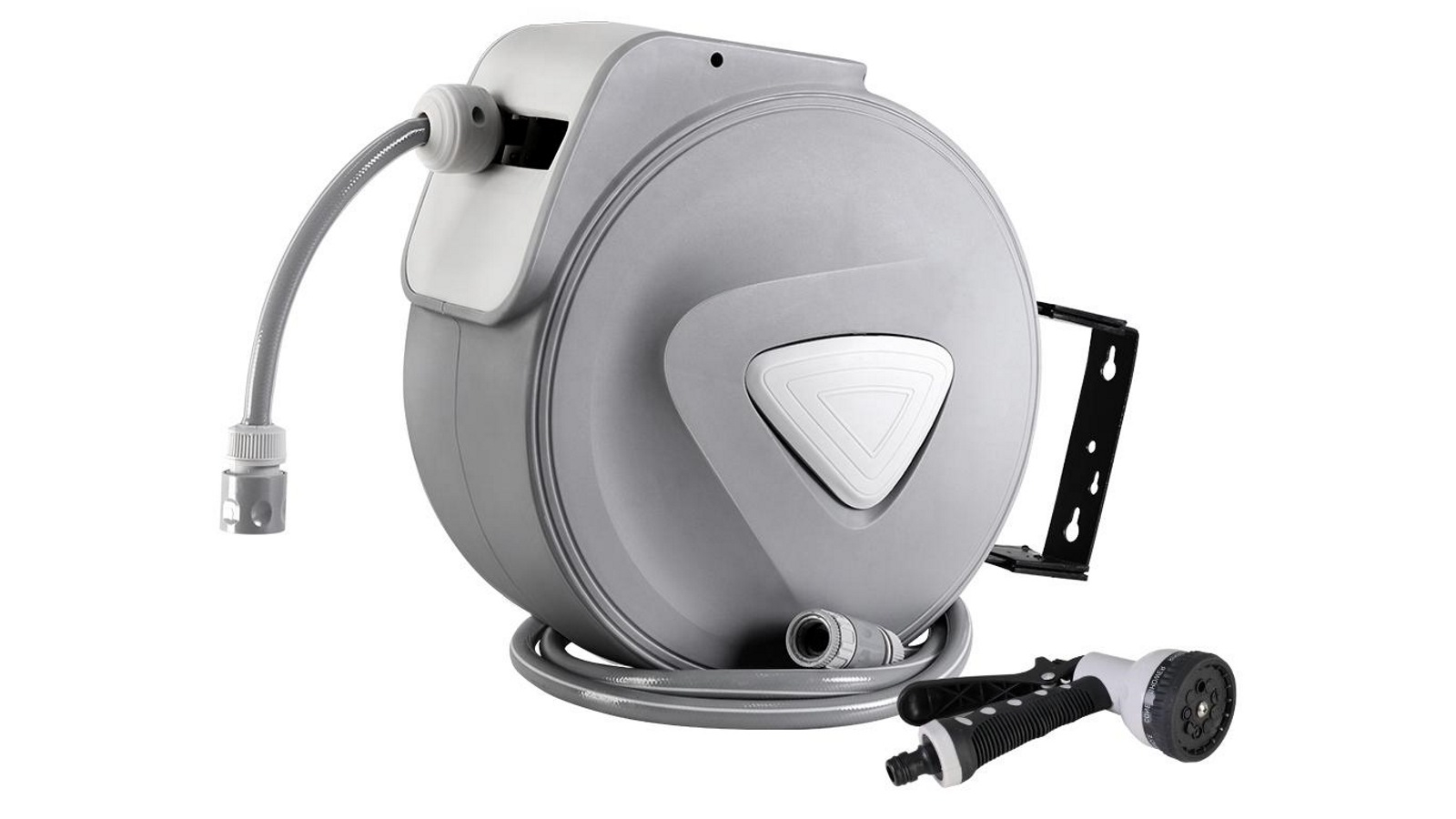 Greenfingers Retractable 10m Water Hose Reel Spray Gun
