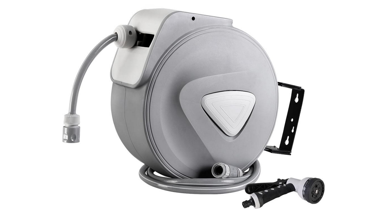 Greenfingers Retractable 20m Water Hose Reel Spray Gun