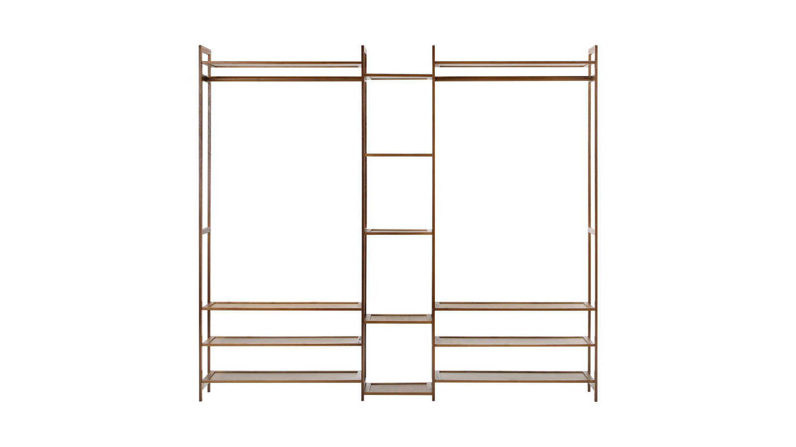 Oikiture 13 Clothes Rack Shelves - Brown