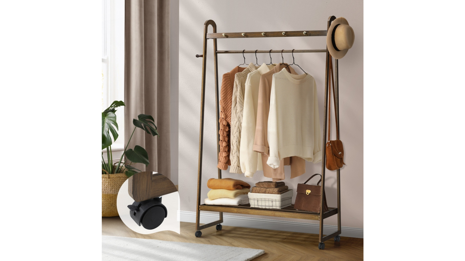 Bamboo Big W Clothes Racks Buy Portable Rolling Clothes Rack