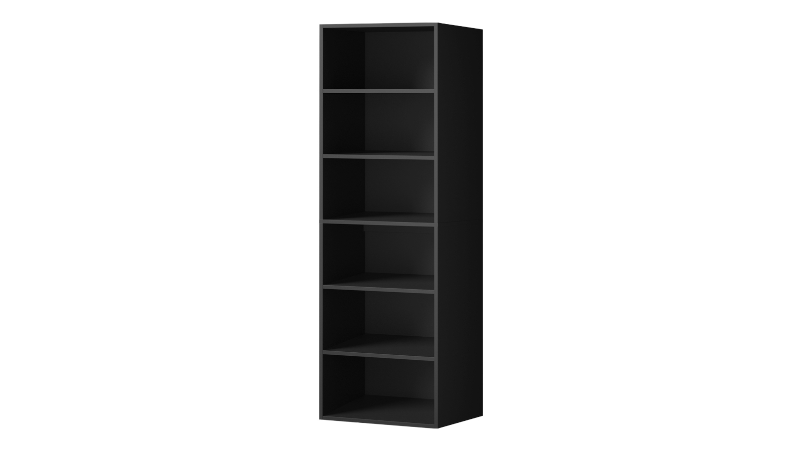 Oikiture Shelf Unit Clothes Storage Cabinet 6-Shelves Organiser Wardrobe - Black