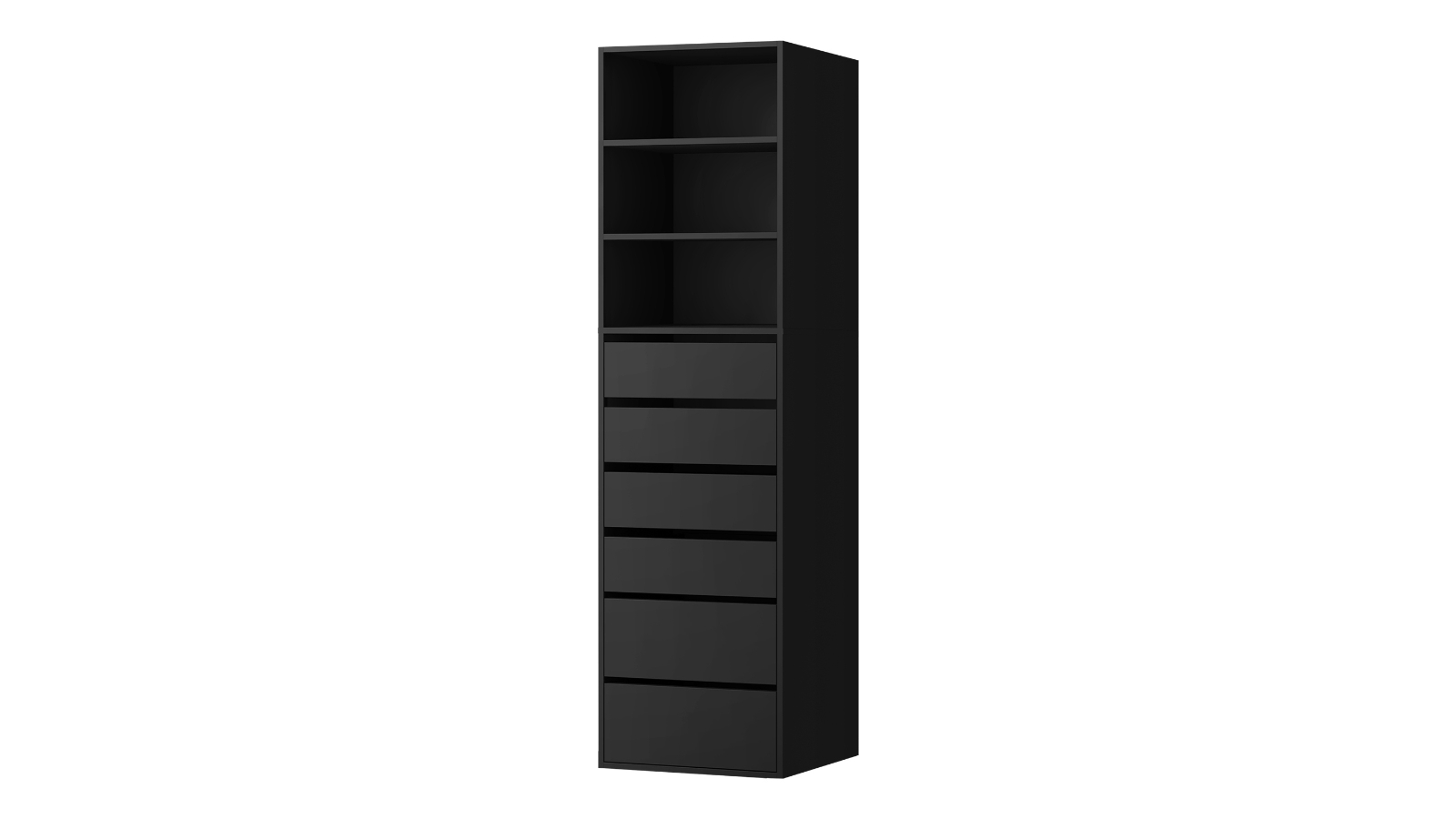 Oikiture Storage Cabinet Shelf Unit Clothes 3-Shelves 6-Drawer Wardrobe - Black