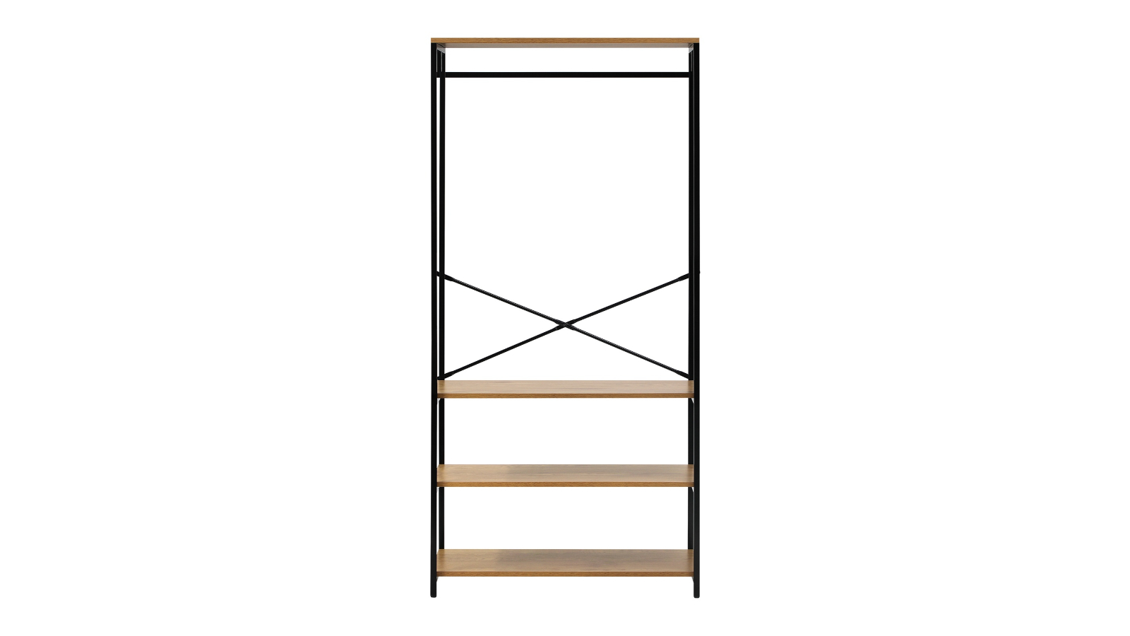Oikiture 3 Shelves Industrial Clothes Rack 