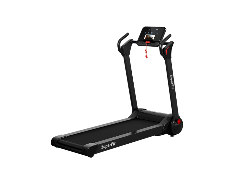 Costway Folding Electric Treadmill Machine Fitness Equipment with  LED Display Black