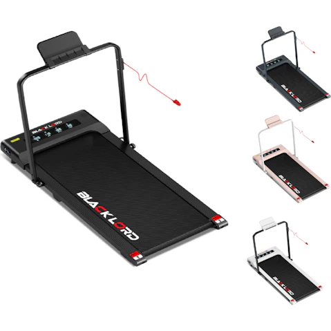 Black Lord 40cm Foldable Under Desk Electric Walking Pad with Handrail