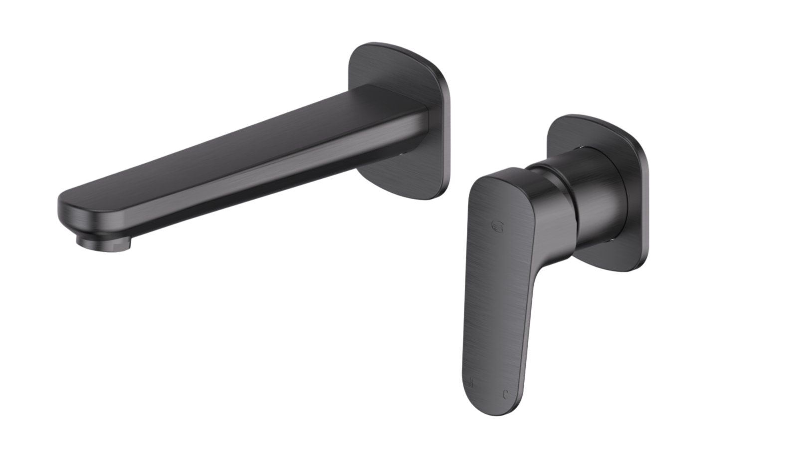 Greens Davena Wall Basin Mixer - Gunmetal