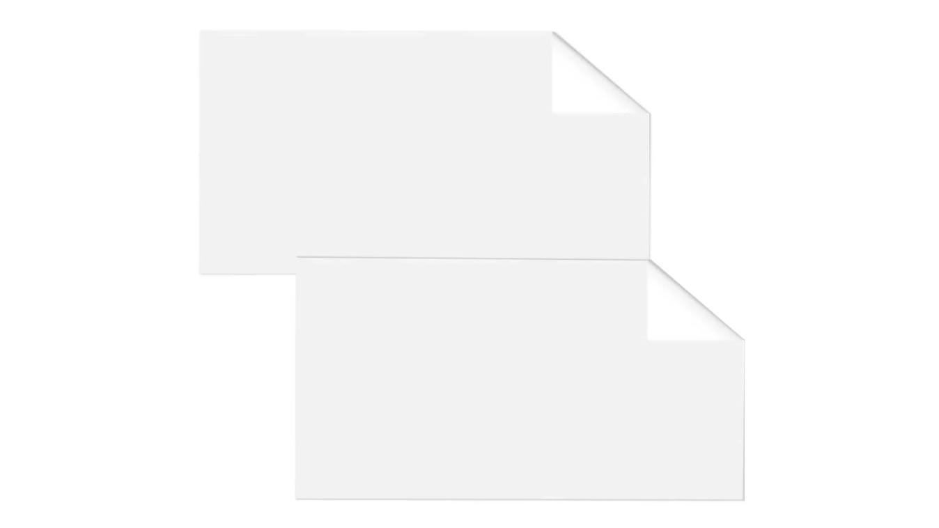 Soga 2 Piece Clear Dry Adhesive Wall Sticker Whiteboard