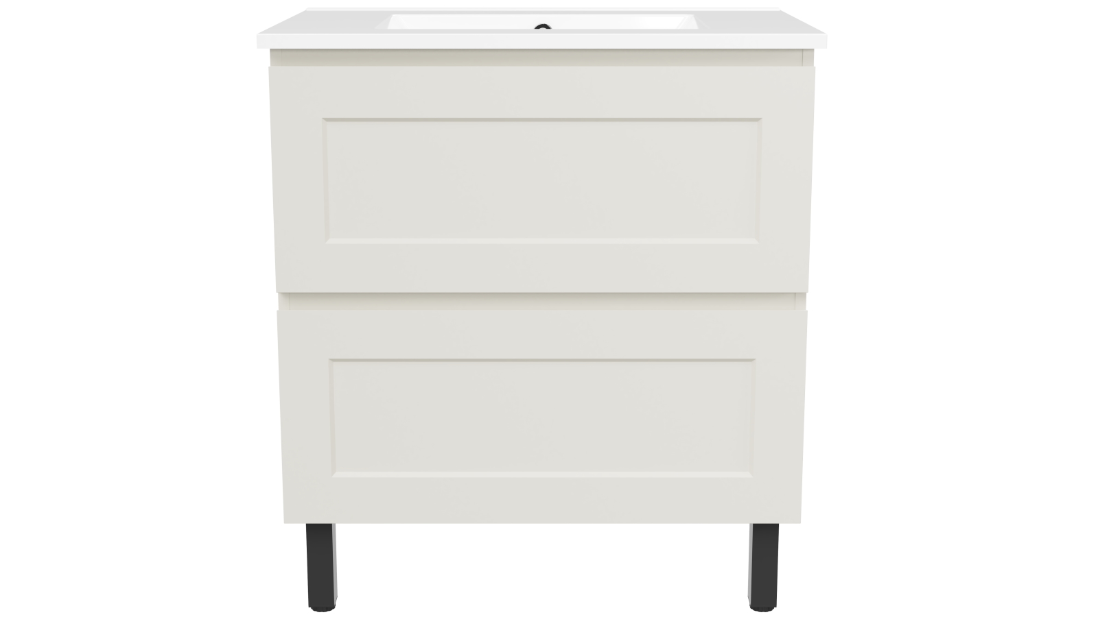 Timberline Washington 750mm On Legs Vanity with Alpha Ceramic Top and Centre Basin