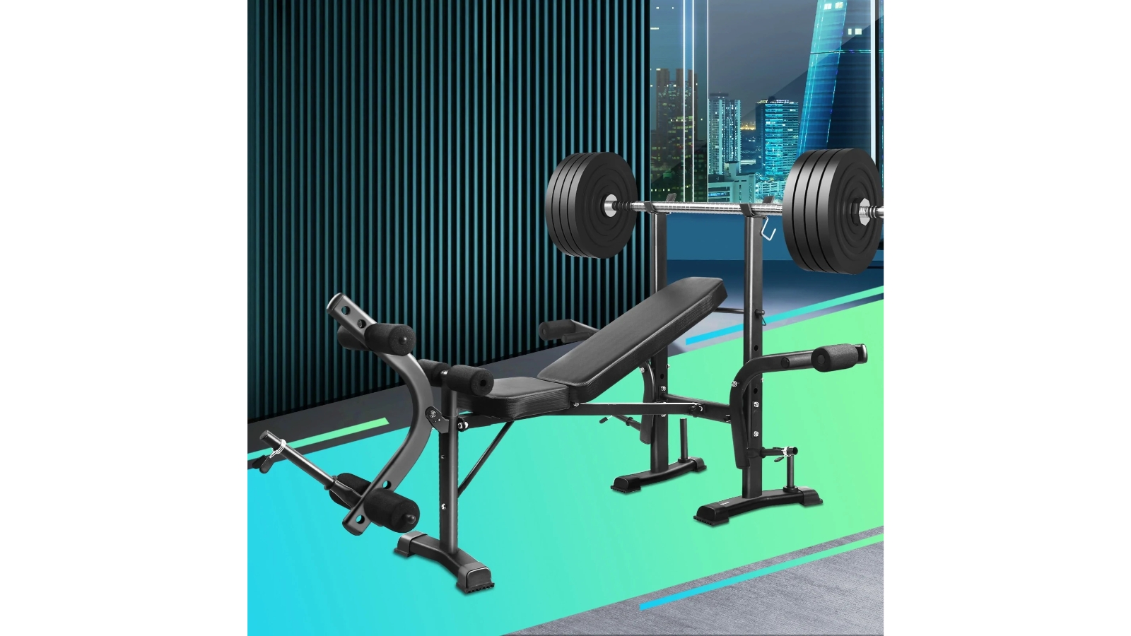 Finex Weight Bench 8-in-1 Multi-Station Fitness | Harvey Norman