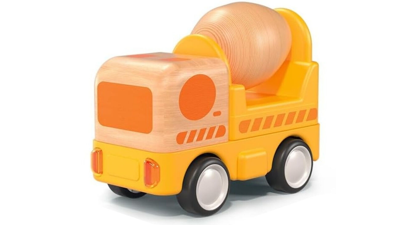 Wanborns Wooden Friction Concrete Mixer Truck with Sound and Light