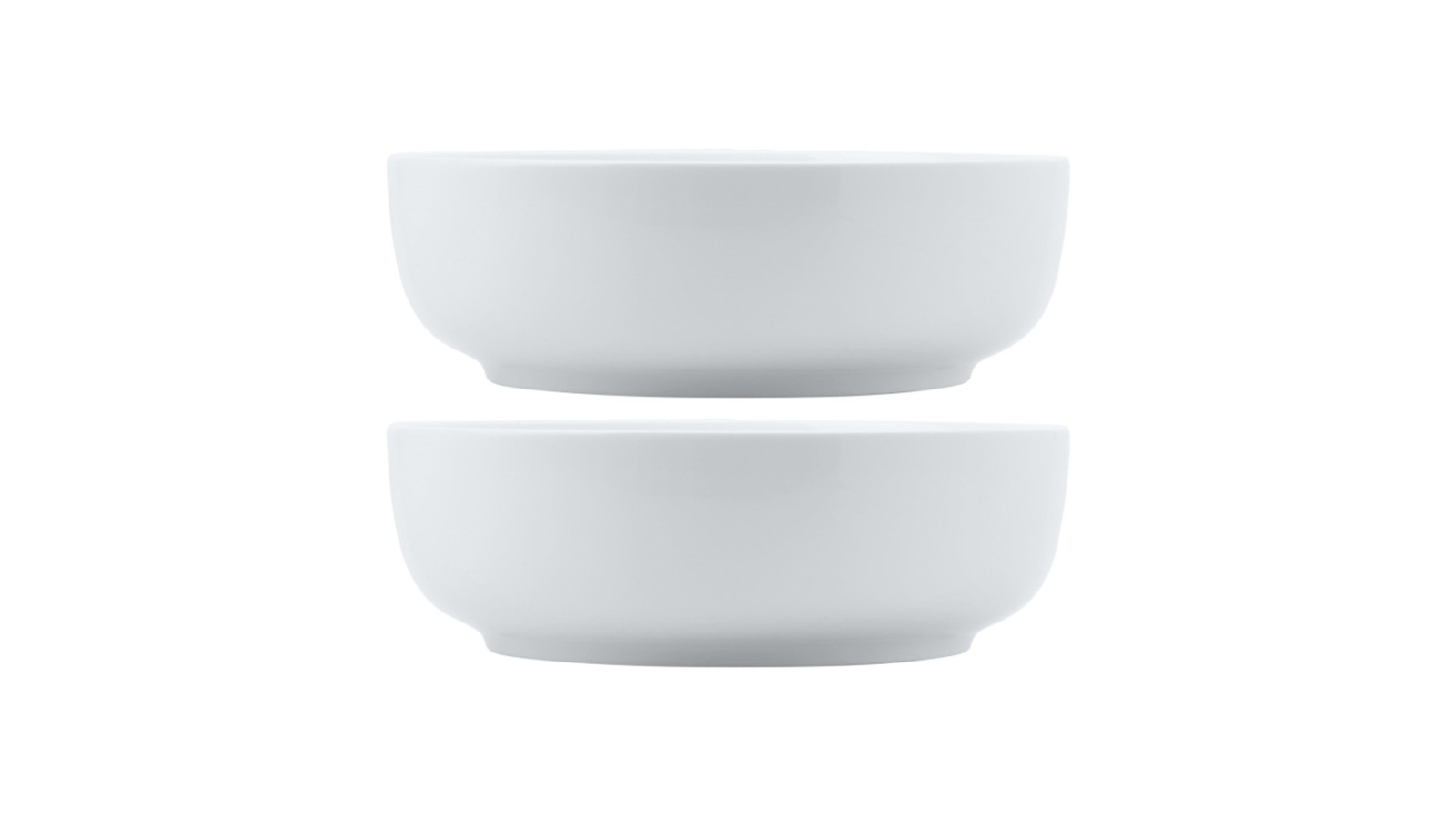 Maxwell & Williams Set of 2 White Porcelain Contemporary Serving Bowl - 25 x 8cm