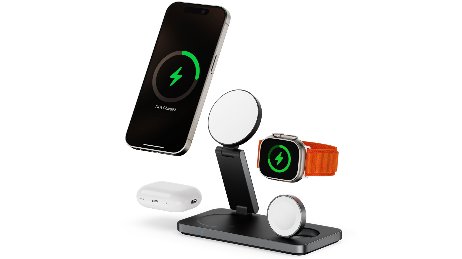 Laser ChargeCore 3-in-1 Charging Stand with Apple/Samsung Watch