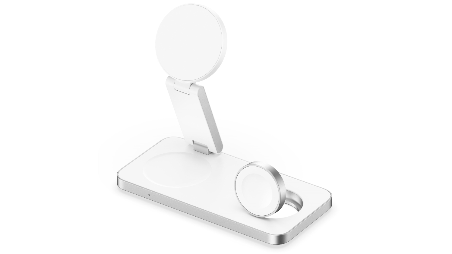Laser ChargeCore 3-in-1 Charging Stand with Apple/Samsung Watch Charger - White