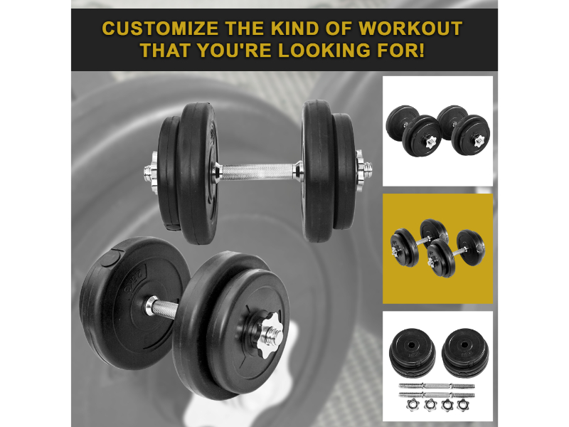 20kg Dumbbell Big W Adjustable Dumbbells STARX PVC 18Kg's Dumbbell