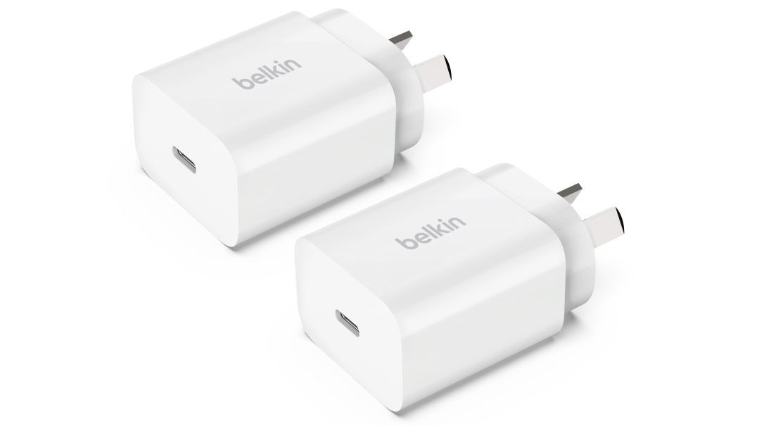 Belkin BoostCharge 2 Pack 20W USB-C PD 3.0 Wall Charger - White