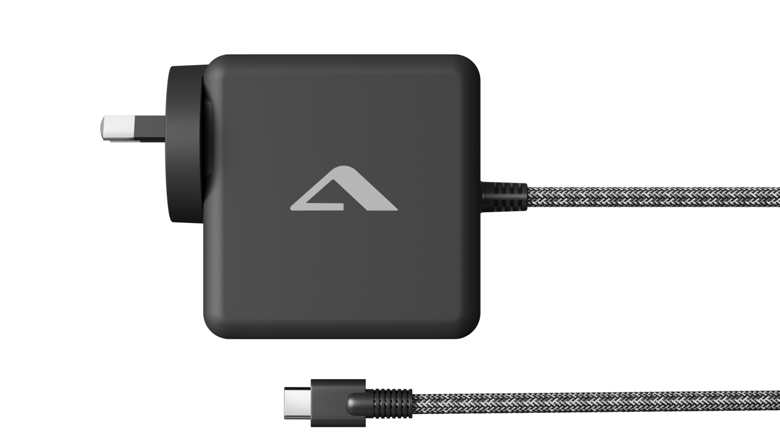 Alogic Rapid Power 100W GaN Charger with 2m Fixed USB-C Cable - Black
