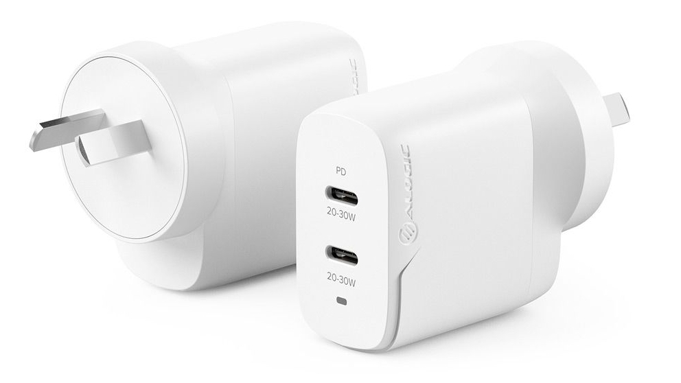Alogic Rapid Power 2 Port 40W USB-C GaN Wall Charger