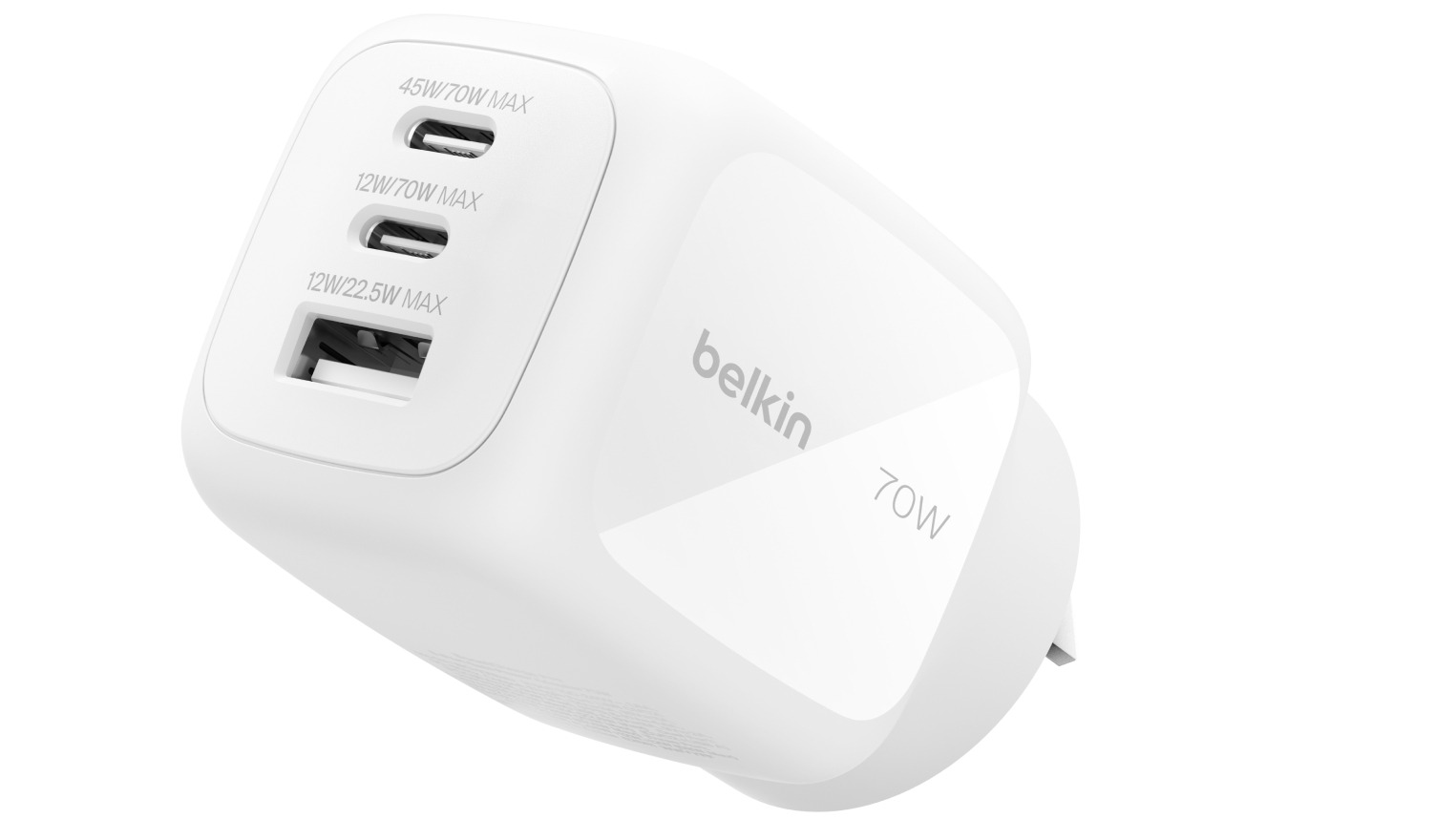 Belkin BoostCharge Pro 70W 3-Port GaN Wall Charger
