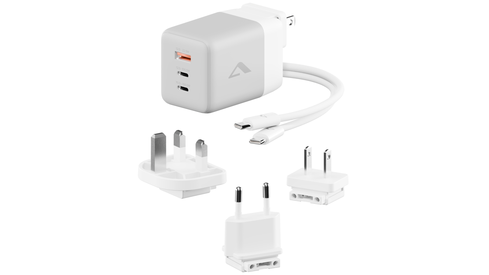 Alogic 3 Port 100W Rapid Power Multi Country GaN Charger