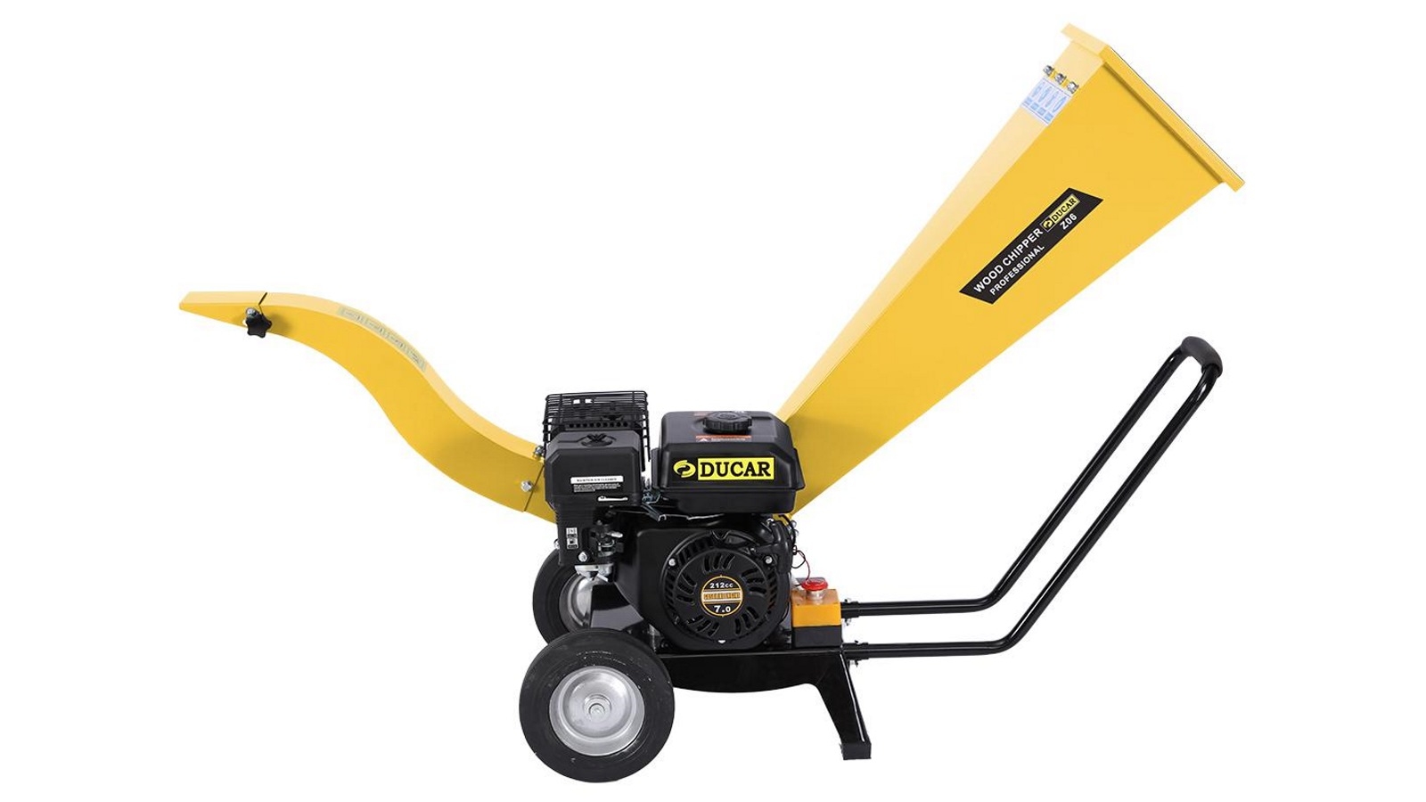 Ducar 7HP Wood Chipper Mulcher - Yellow