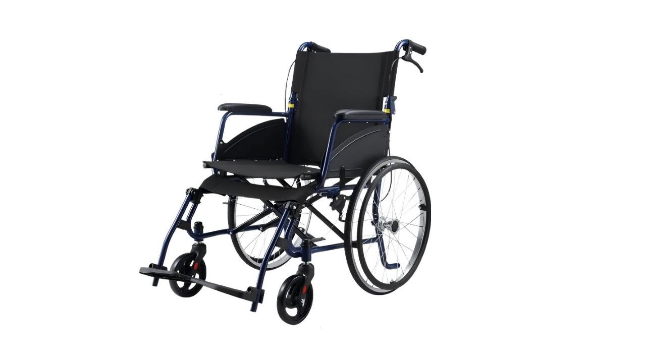 Orthonica 20inch Steel Lightweight and Portable Self-Propelled Wheelchair