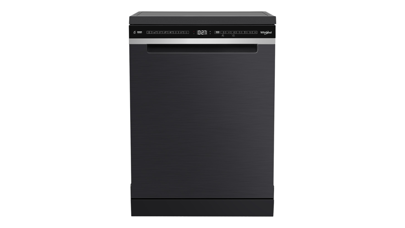 Whirlpool SpaceClean14 Place Setting Freestanding Dishwasher - Black Stainless Steel