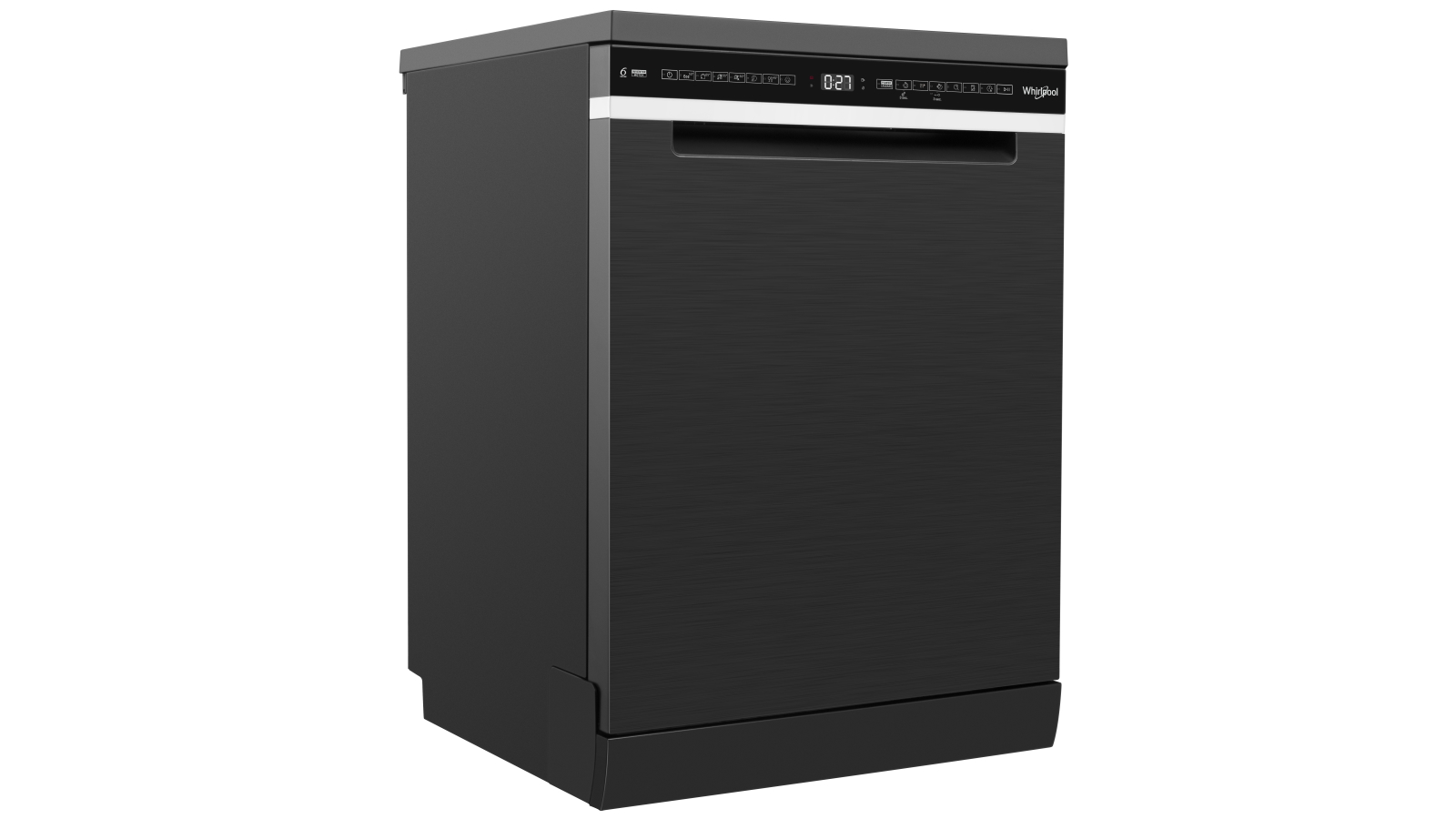 Whirlpool 60cm 15 Place Setting Freestanding Dishwasher Black