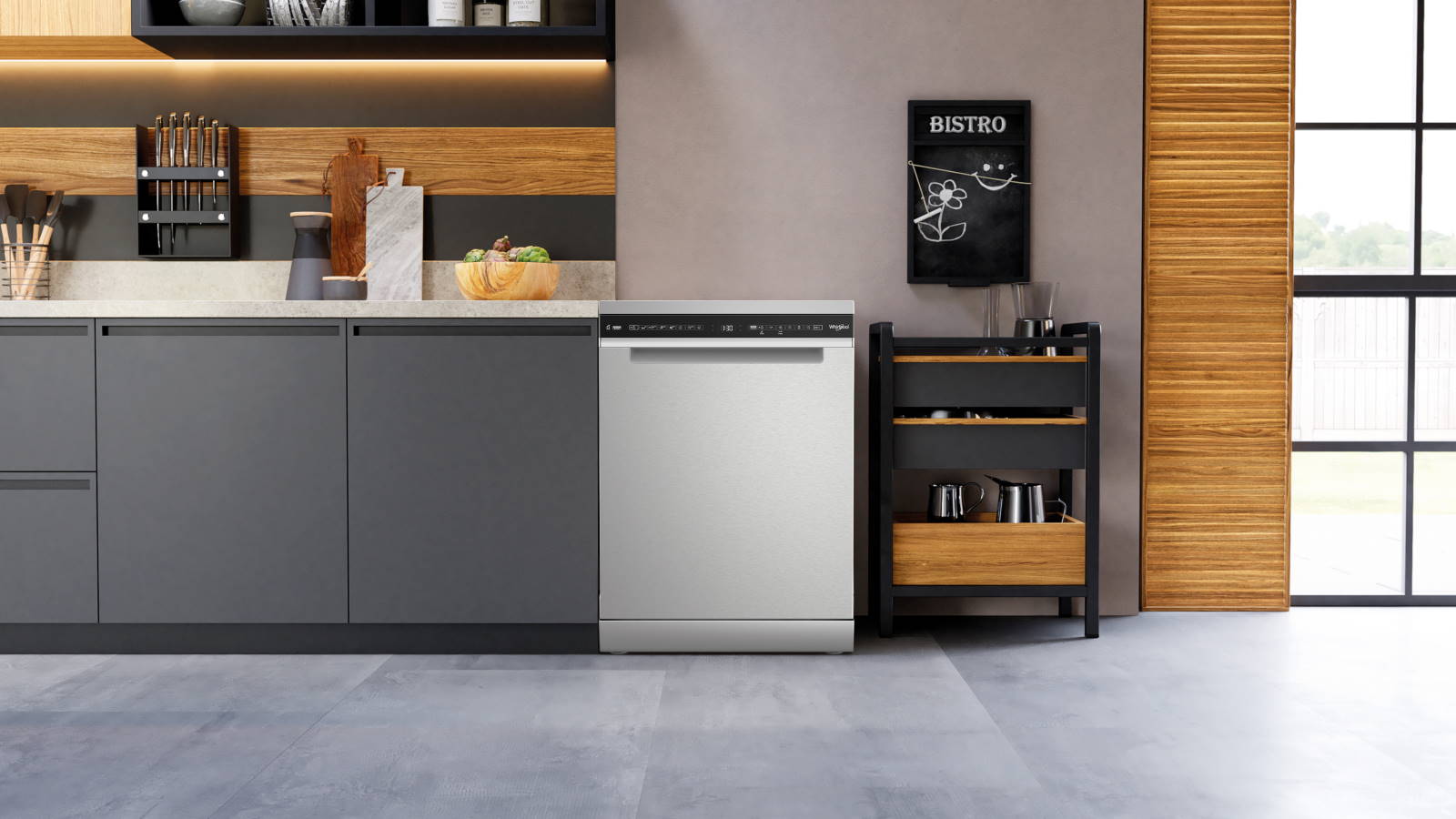 Whirlpool 60cm 15 Place Setting Freestanding Dishwasher Stainless