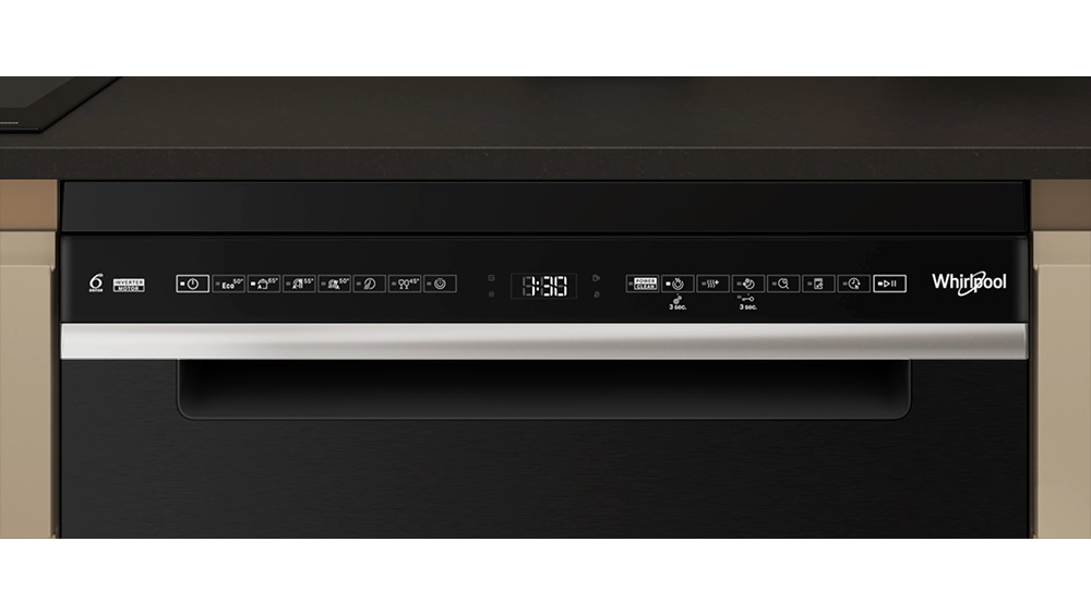 Whirlpool 60cm 14 Place Setting Freestanding Dishwasher Black