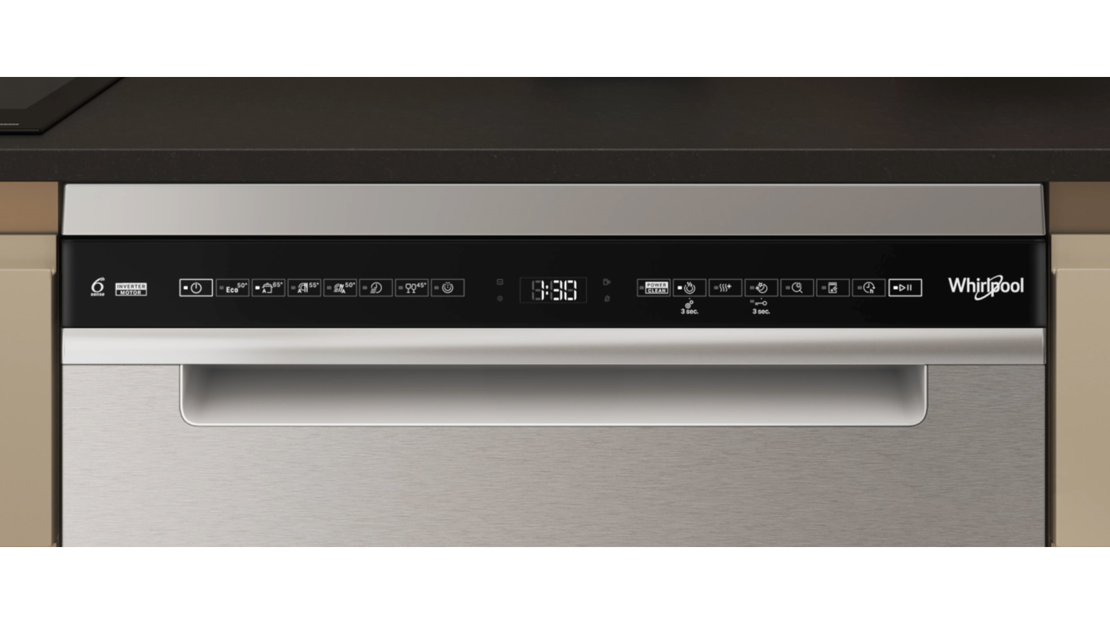 Whirlpool 60cm 14 Place Setting Freestanding Dishwasher with Natural