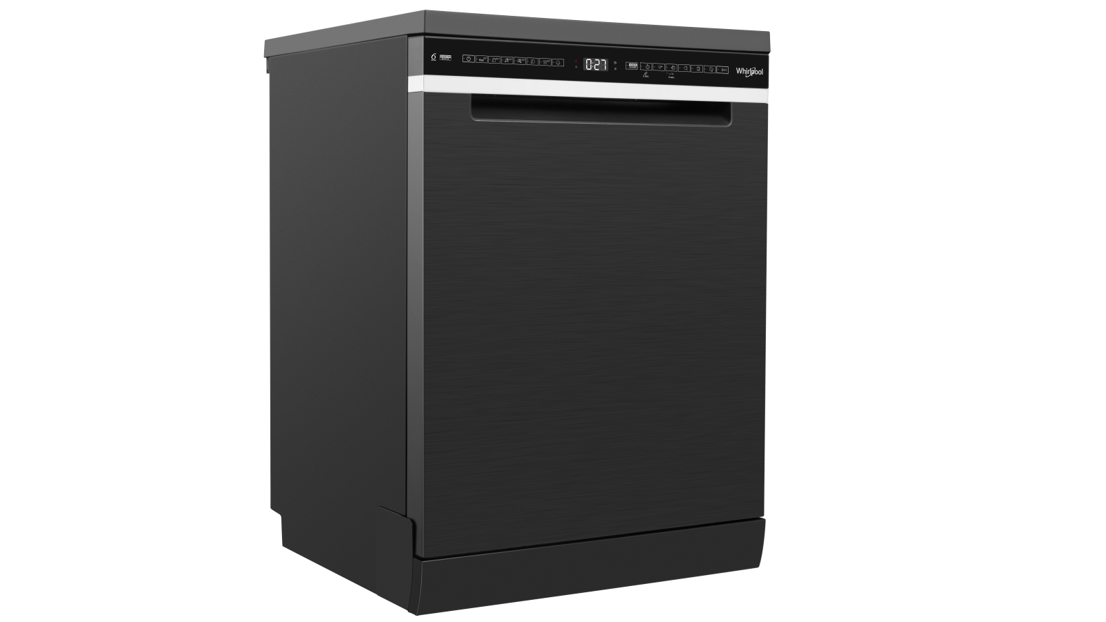 Whirlpool 60cm 14 Place Setting Freestanding Dishwasher Black