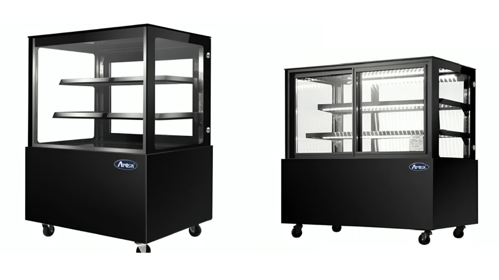 Atosa Black Square Cake Showcase Display Fridge
