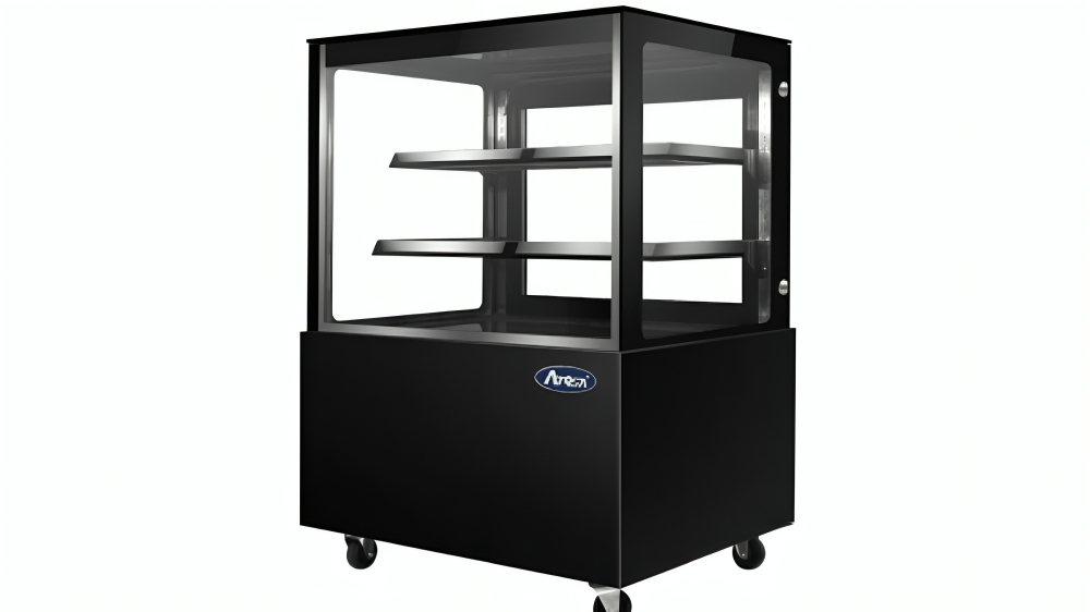 Atosa Black Square Cake Showcase Display Fridge - 487L