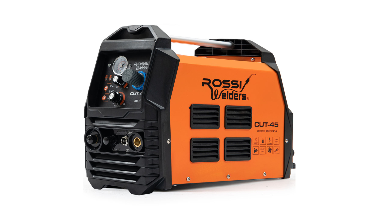 ROSSI CUT-45 Inverter Non-Touch Pilot ARC Plasma Cutter with Onboard Air Gauge and Regulator