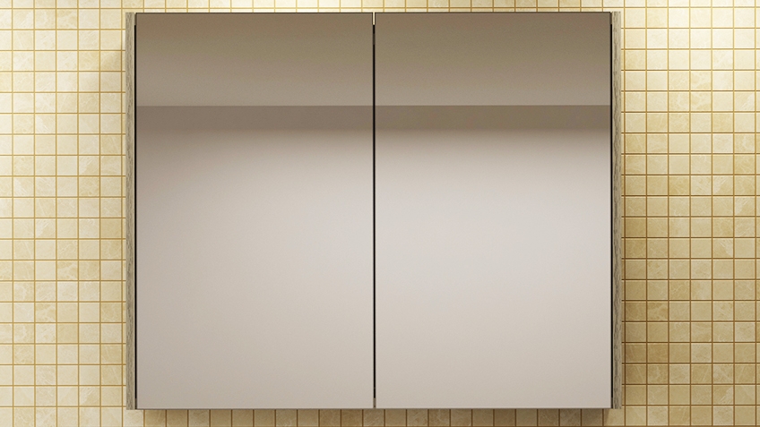Timberline Denver 1050mm Double Door Shaving Cabinet - Gold Collection