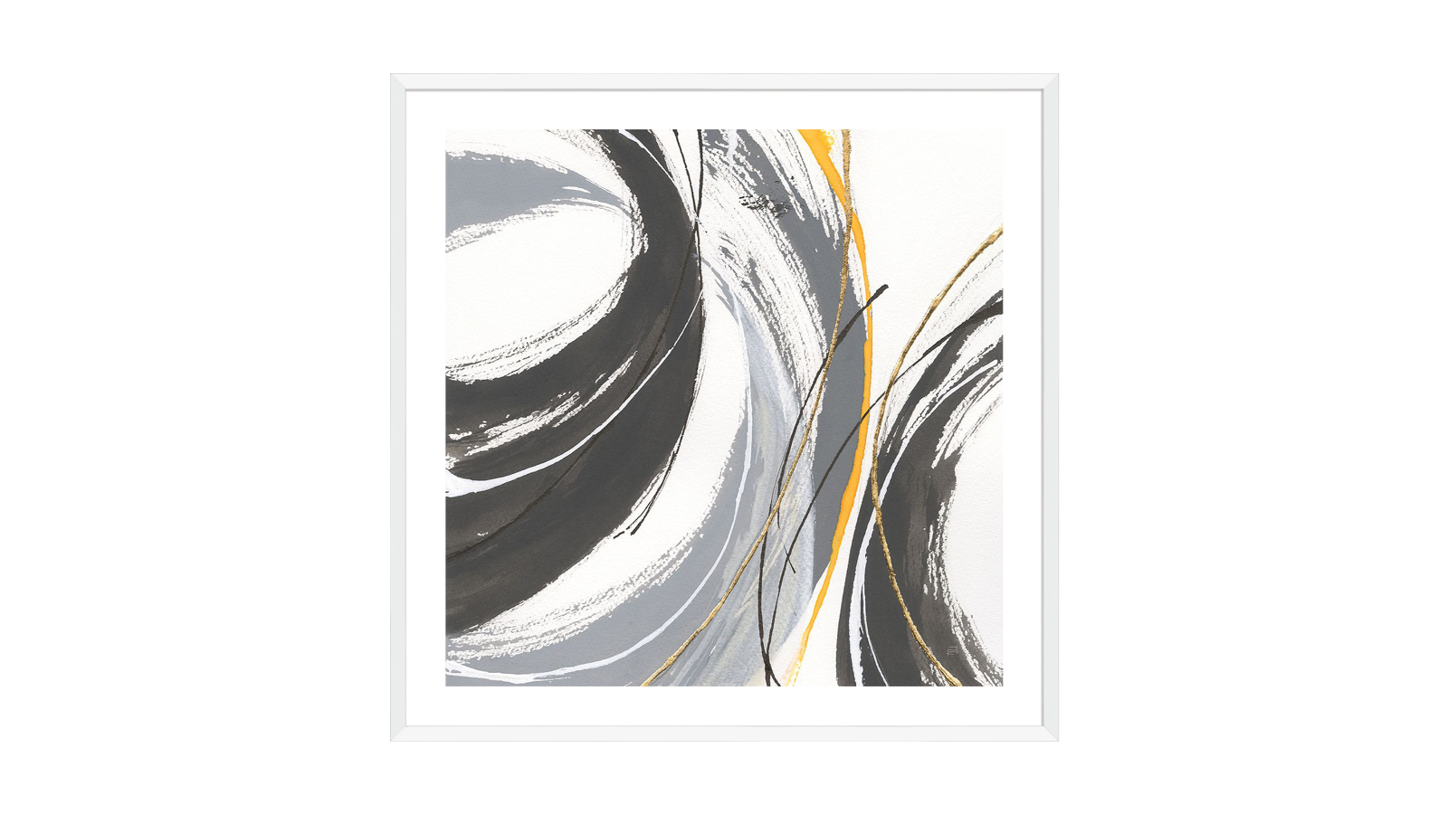 La Grolla Webbed II White Frame Wall Art - 74 x 74cm