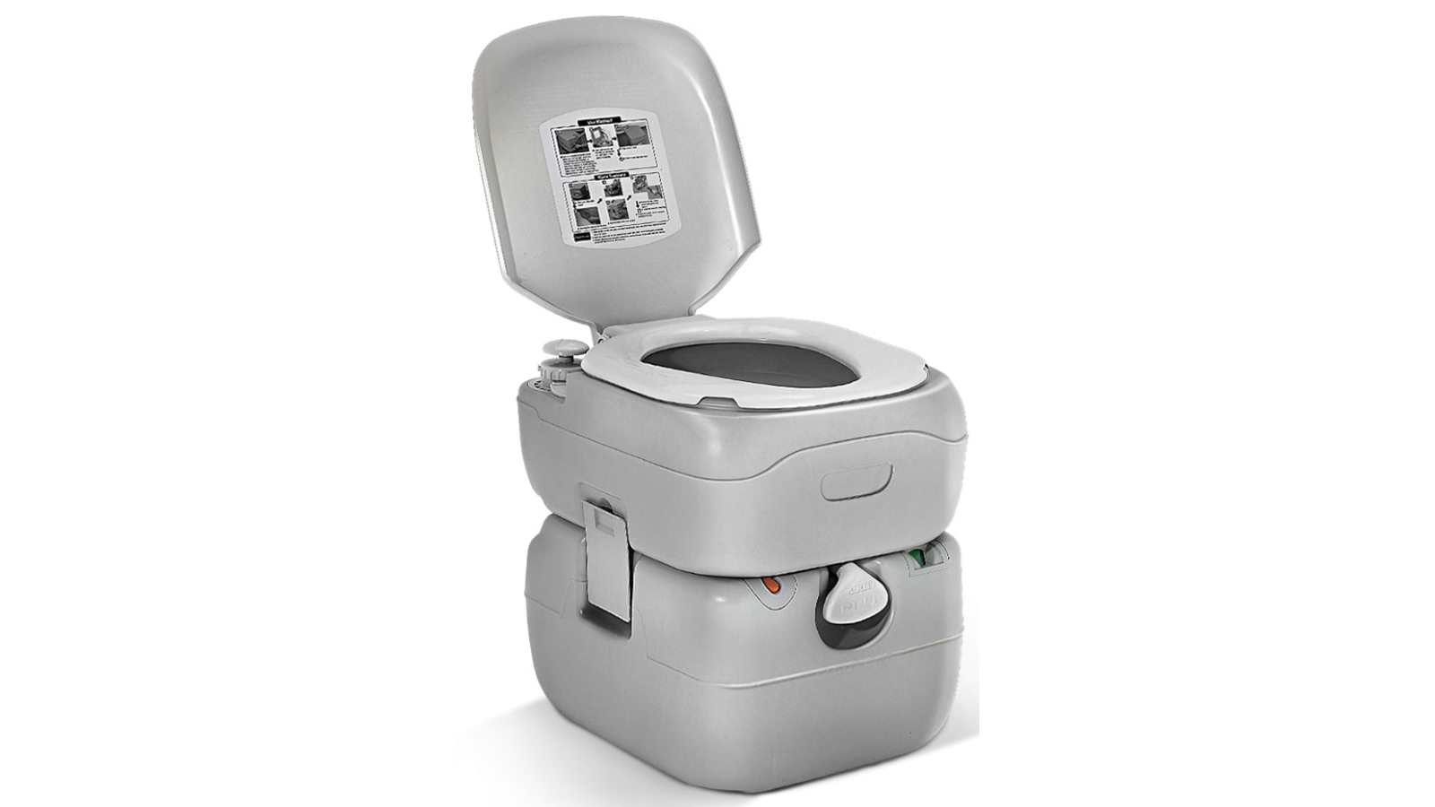 Weisshorn 22L Portable Camping Toilet - Grey