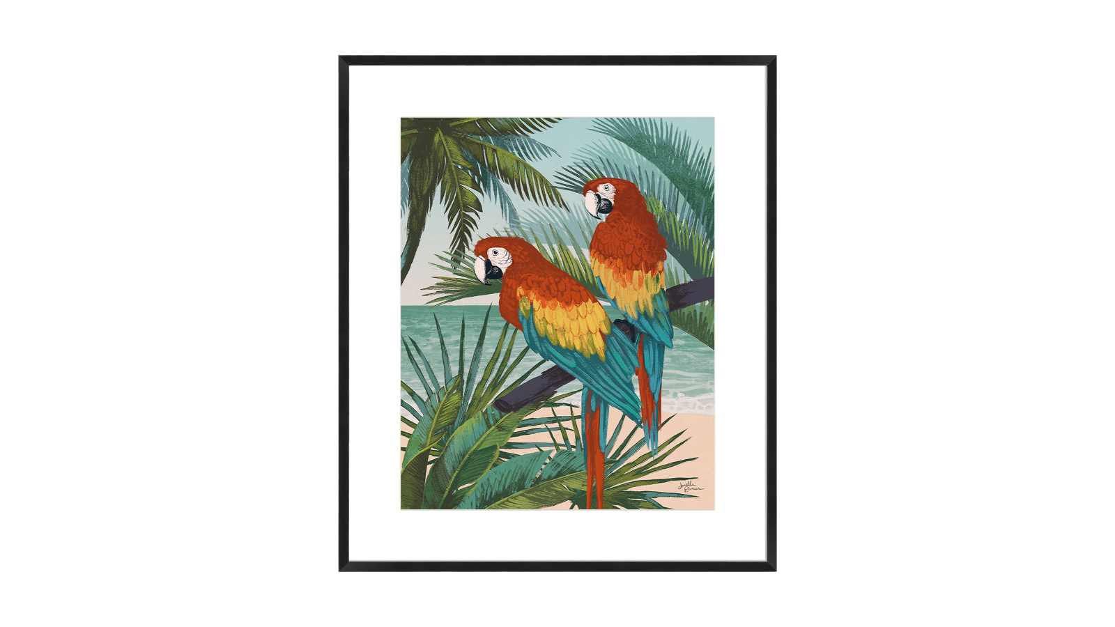 La Grolla Welcome to Paradise Black Frame Wall Art - 94 x 79cm
