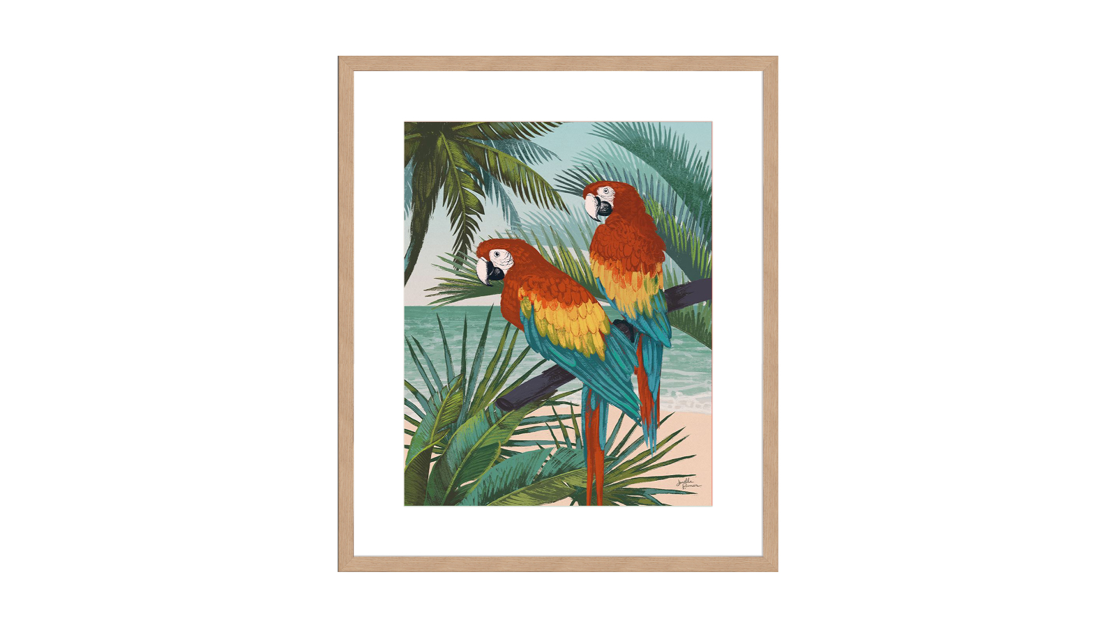 La Grolla Welcome to Paradise Natural Frame Wall Art - 96 x 81cm